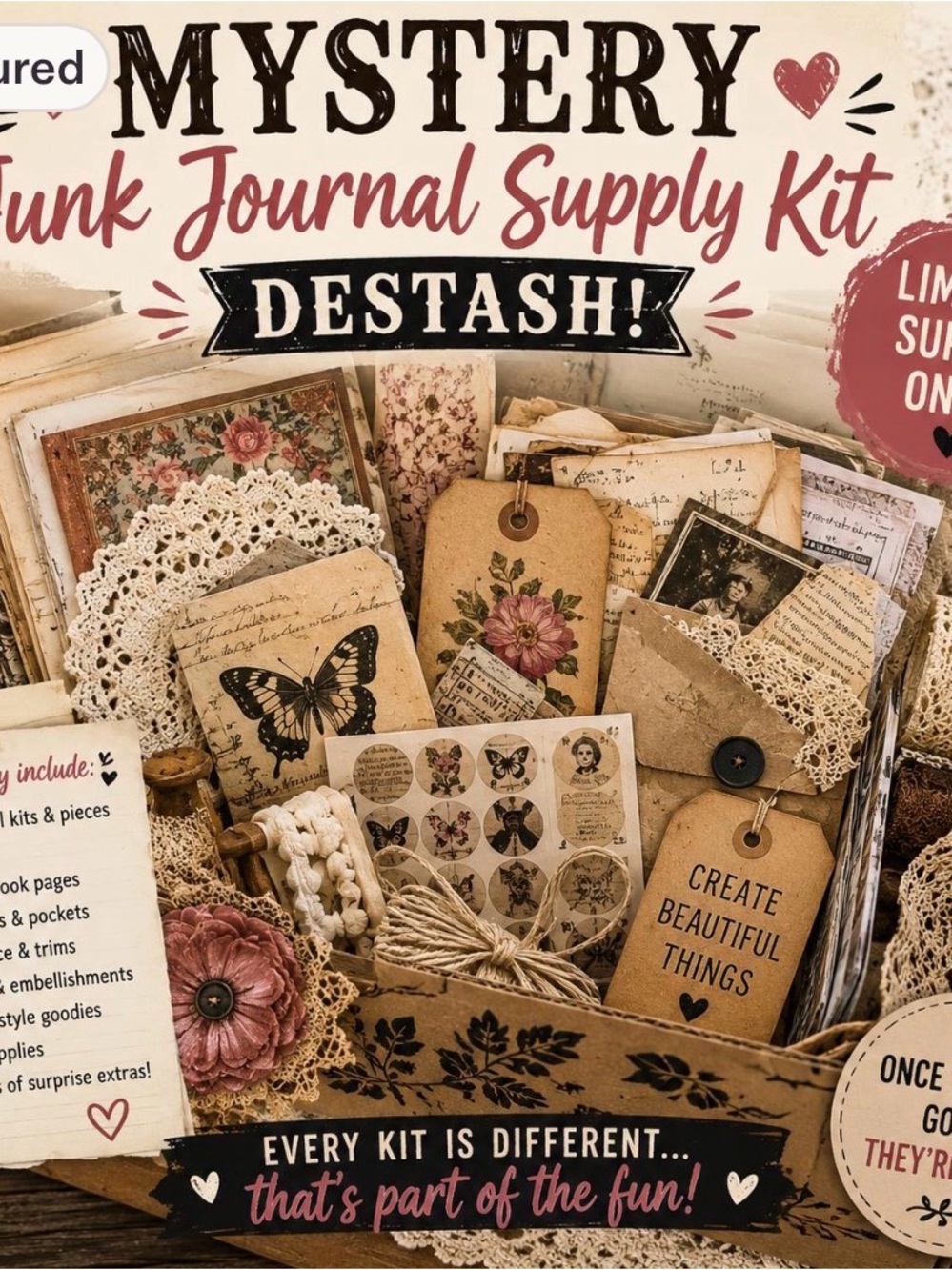 Junk journal Destash Box